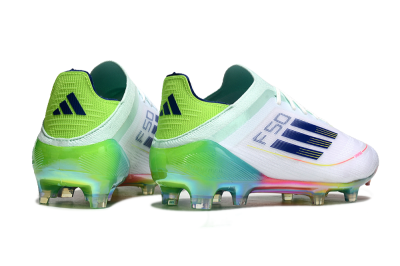Adidas F50 Elite FG Football Boots - White/Blue/Yellow/Gold