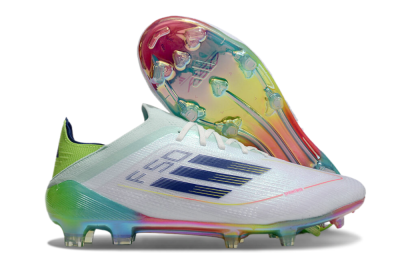 Adidas F50 Elite FG Football Boots - White/Blue/Yellow/Gold