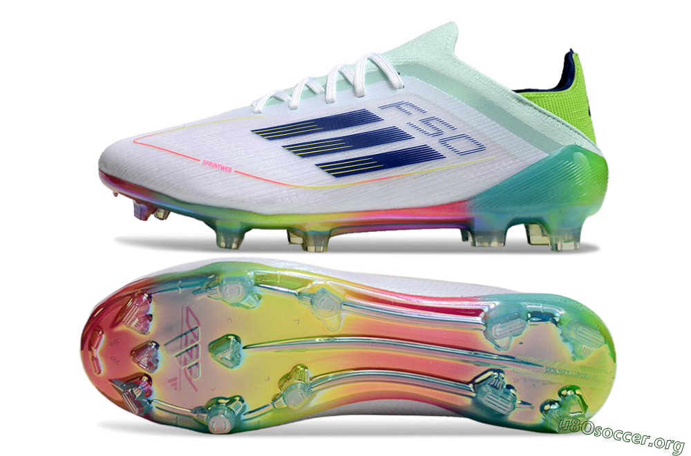 Adidas F50 Elite FG Football Boots - White/Blue/Yellow/Gold 1