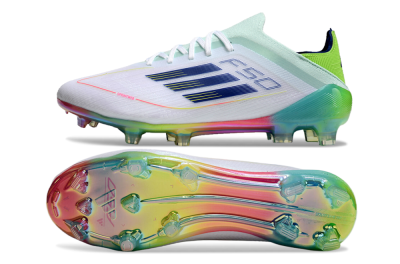 Adidas F50 Elite FG Football Boots - White/Blue/Yellow/Gold