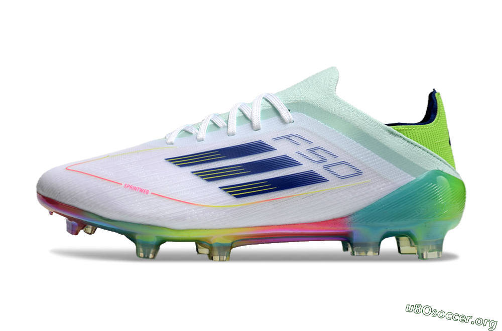 Adidas F50 Elite FG Football Boots - White/Blue/Yellow/Gold 3