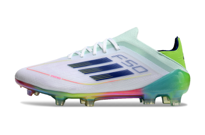 Adidas F50 Elite FG Football Boots - White/Blue/Yellow/Gold
