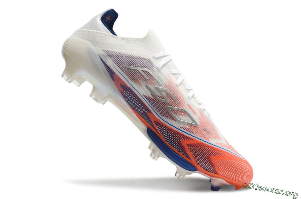 Adidas F50+ Lightstrike Pro FG Football Boots - White/Red/Blue 5