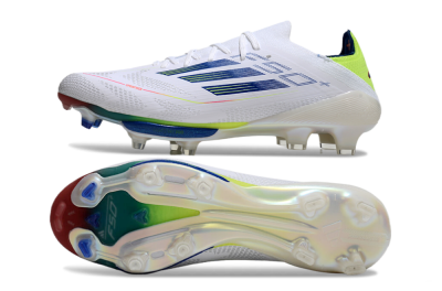 Adidas F50+ Lightstrike Pro FG Football Boots - White/Blue/Yellow