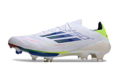 Adidas F50+ Lightstrike Pro FG Football Boots - White/Blue/Yellow