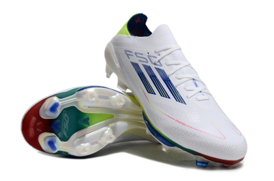 Adidas F50+ Lightstrike Pro FG Football Boots - White/Blue/Yellow