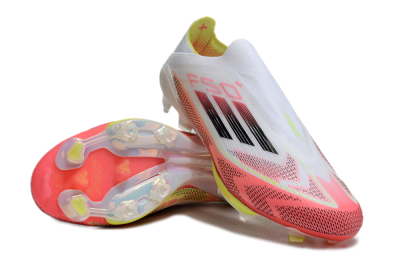 Adidas F50+ Lightstrike Pro Laceless FG Football Boots - White/Red/Yellow/Black