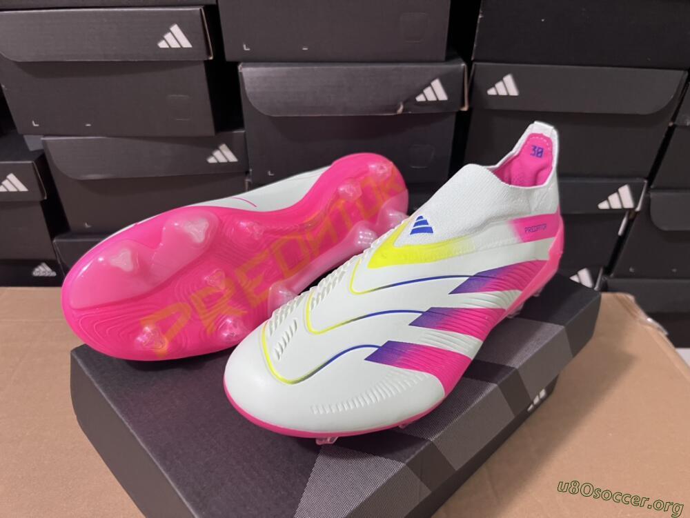 Adidas Predator Elite 24 Laceless FG Football Boots - Jade/Blue/Pink