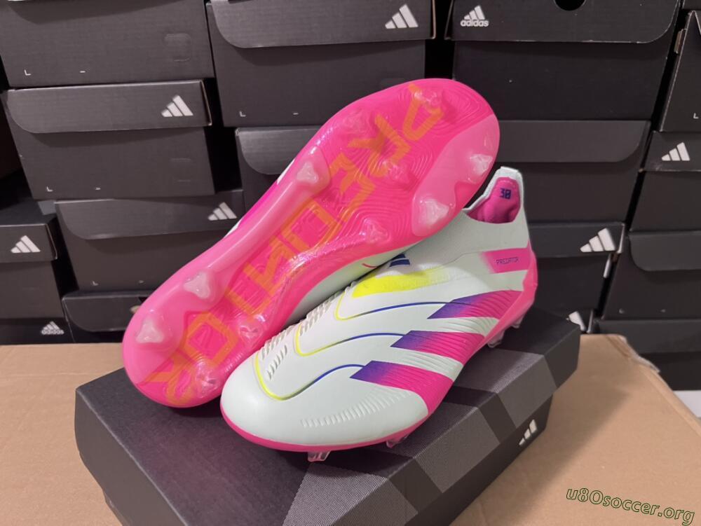Adidas Predator Elite 24 Laceless FG Football Boots - Jade/Blue/Pink