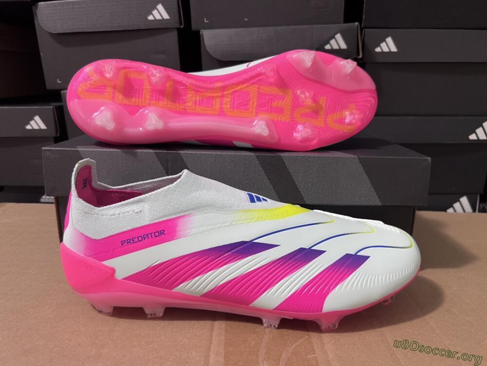 Adidas Predator Elite 24 Laceless FG Football Boots - Jade/Blue/Pink