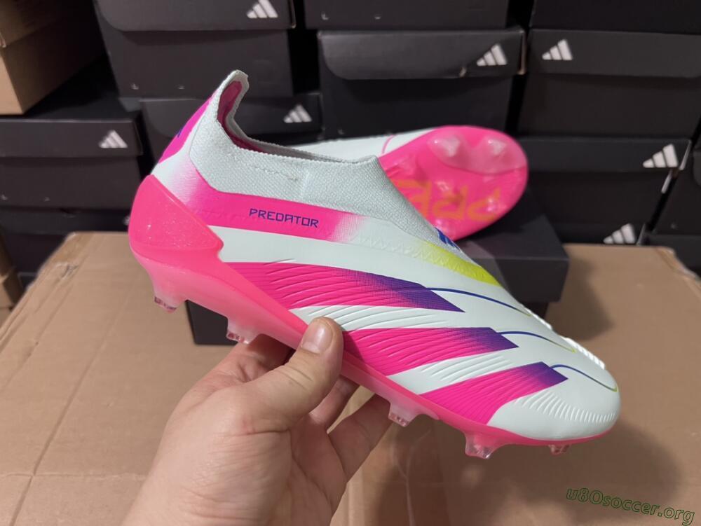 Adidas Predator Elite 24 Laceless FG Football Boots - Jade/Blue/Pink