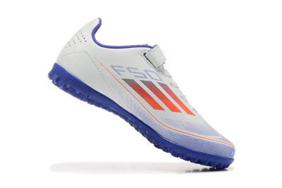 Kids Adidas Predator Elite TF Football Shoes - White/Blue/Red