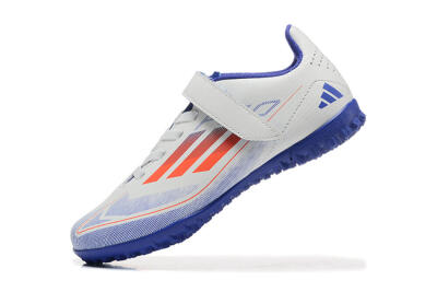Kids Adidas Predator Elite TF Football Shoes - White/Blue/Red