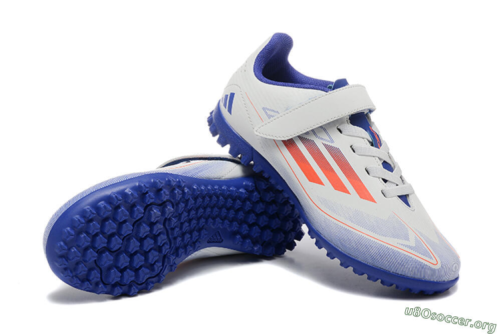 Kids Adidas Predator Elite TF Football Shoes - White/Blue/Red 4
