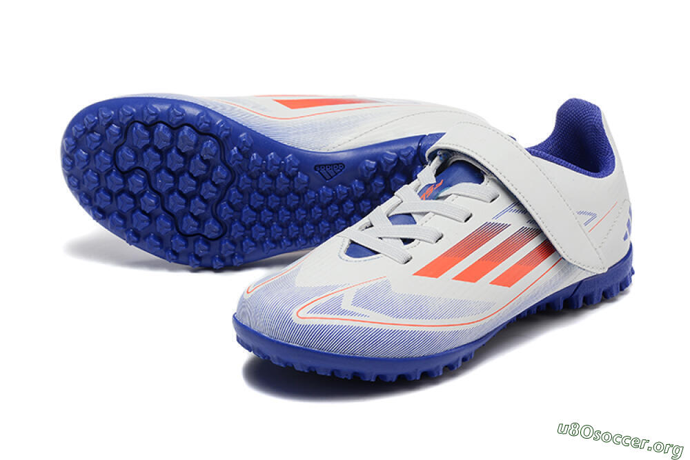 Kids Adidas Predator Elite TF Football Shoes - White/Blue/Red 0