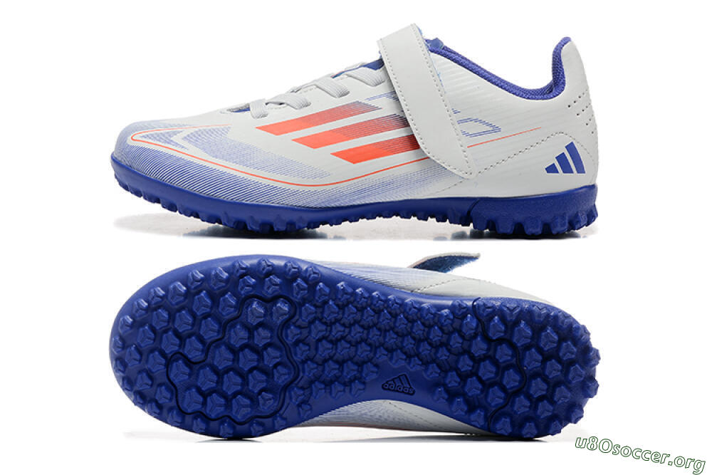 Kids Adidas Predator Elite TF Football Shoes - White/Blue/Red 1