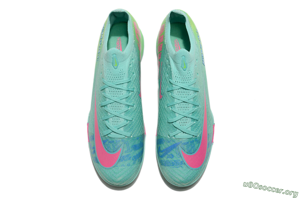 Nike Air Zoom Mercurial Vapor 16 Elite TF Football Shoes - Jade/Pink/Blue 4