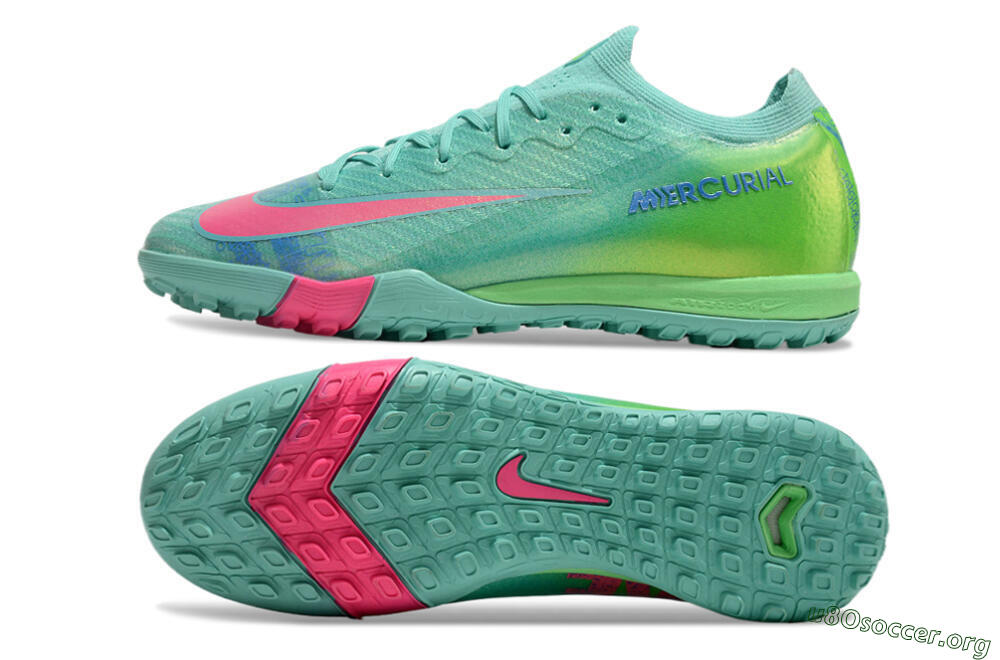 Nike Air Zoom Mercurial Vapor 16 Elite TF Football Shoes - Jade/Pink/Blue 1
