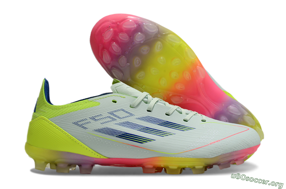 Adidas F50 Elite MG Football Boots - Jade/Blue/Yellow 2