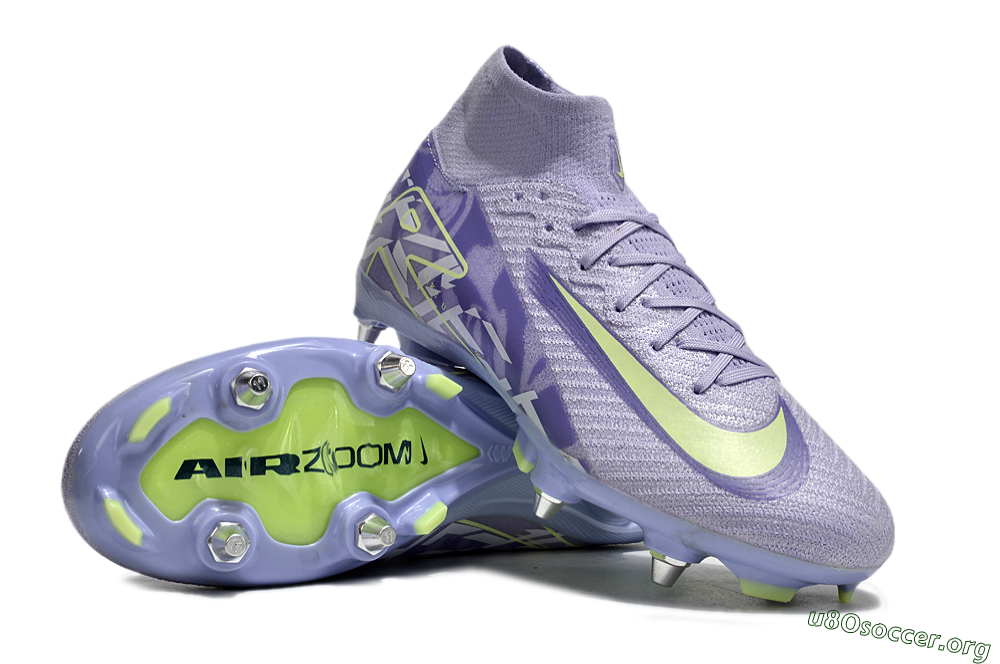 Nike Air Zoom Mercurial Superfly 10 Elite SG Football Boots - Purple/Yellow/White 0