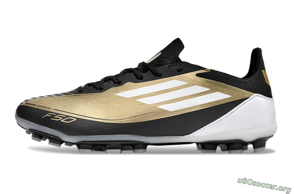 Adidas F50 Elite Messi MG Football Boots - Gold/Black/White 3