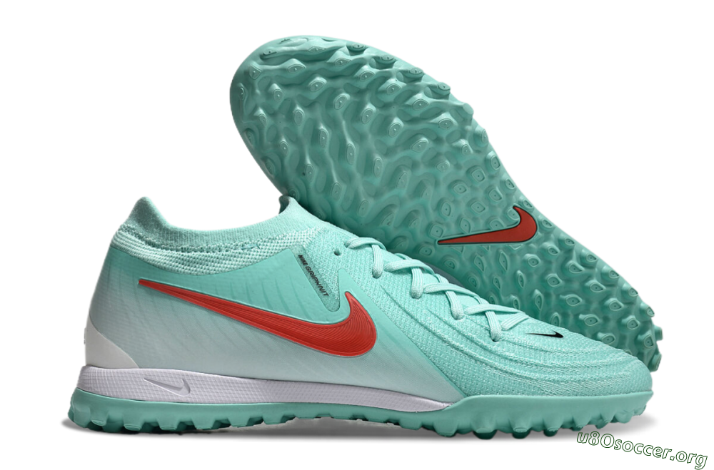 Nike Phantom GX 2 Elite TF Football Shoes - Jade/Red/White 2