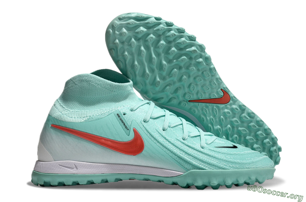 Nike Phantom Luna Elite TF Football Shoes - Jade/Red/White 2
