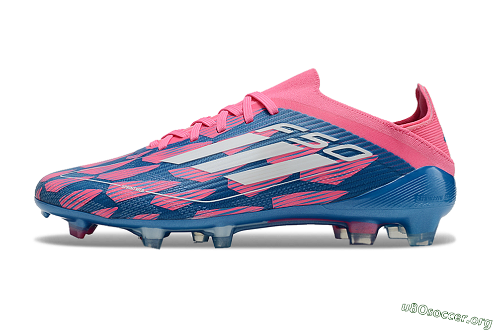 Adidas F50 Elite FG Football Boots - Blue/White/Red 3