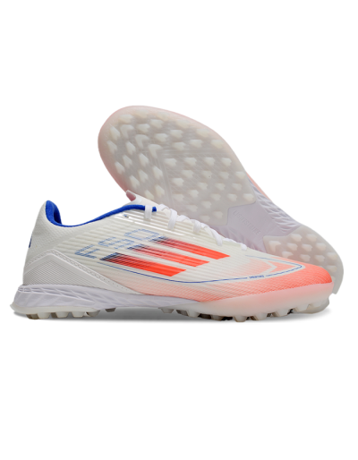 Adidas F50 Pro TF Football Shoes - White/Red/Blue