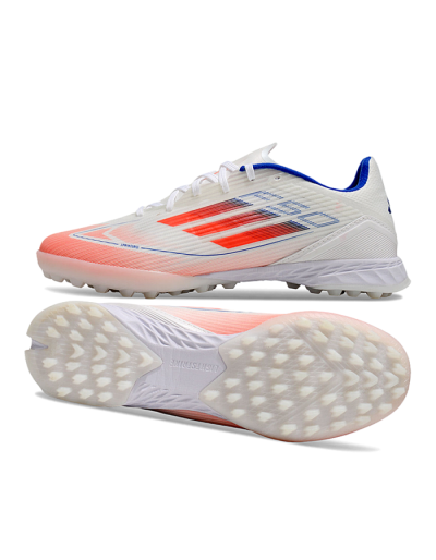 Adidas F50 Pro TF Football Shoes - White/Red/Blue
