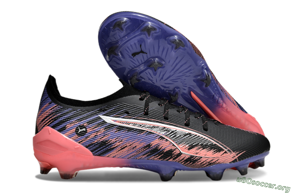 Puma Ultra Ultimate FG Football Boots - Black/White/Purple/Pink 2