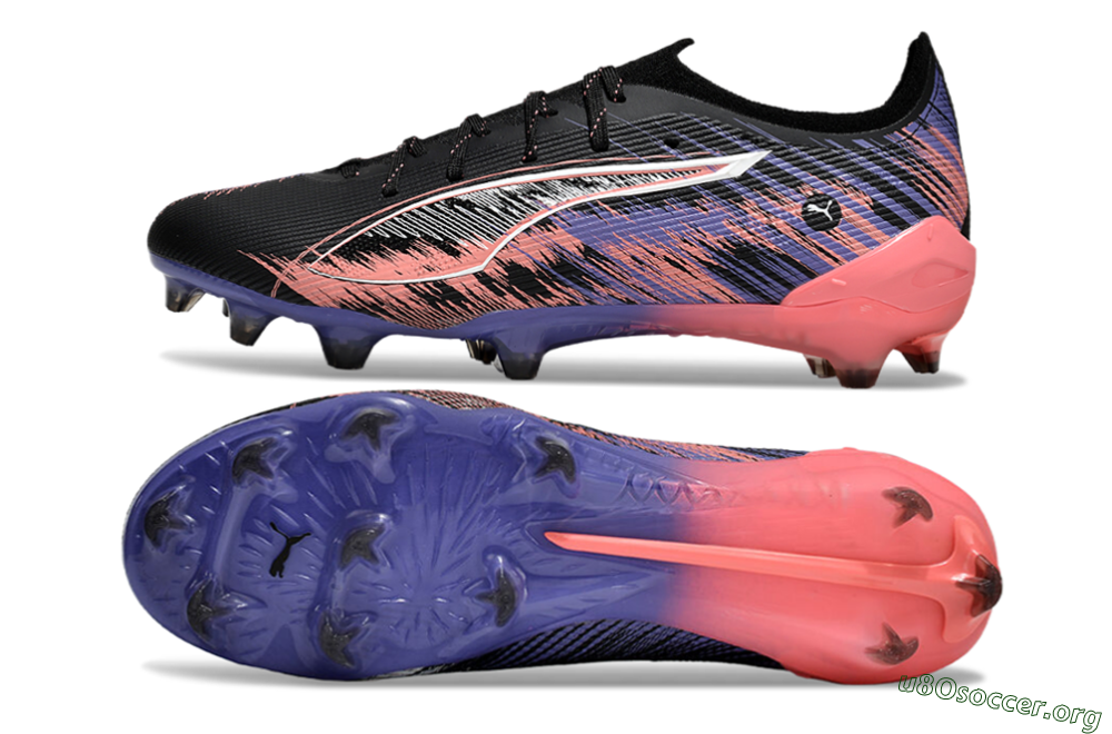 Puma Ultra Ultimate FG Football Boots - Black/White/Purple/Pink 1
