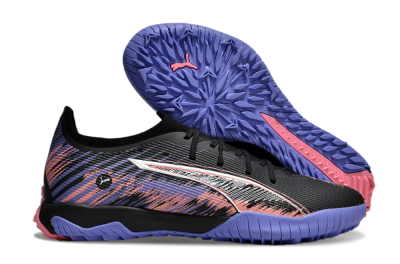 Puma Ultra Ultimate TF Football Shoes - Black/White/Purple/Pink