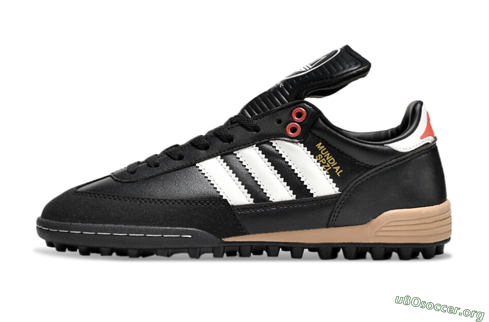 Adidas Mundial Team Astro TF Football Shoes - Black/White/Red 3