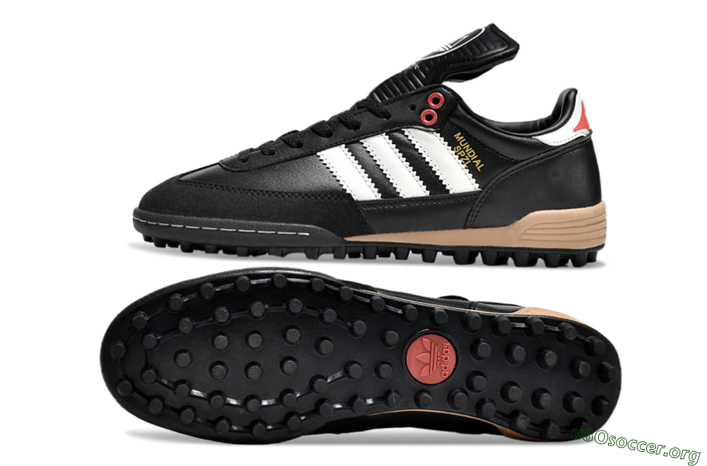 Adidas Mundial Team Astro TF Football Shoes - Black/White/Red 1