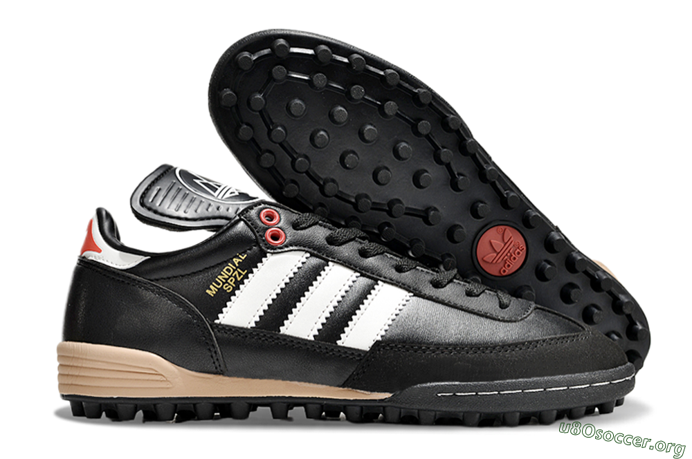 Adidas Mundial Team Astro TF Football Shoes - Black/White/Red 2