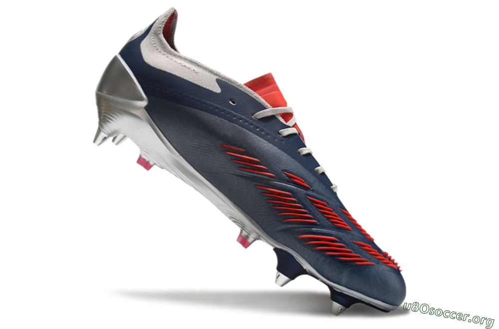 Adidas Predator 24 Elite SG Football Boots - Silver/Blue/Red 4