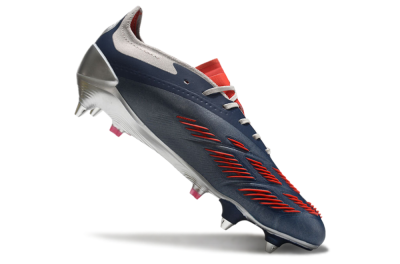 Adidas Predator 24 Elite SG Football Boots - Silver/Blue/Red