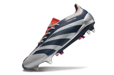 Adidas Predator 24 Elite SG Football Boots - Silver/Blue/Red