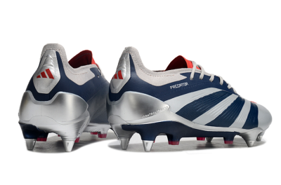 Adidas Predator 24 Elite SG Football Boots - Silver/Blue/Red