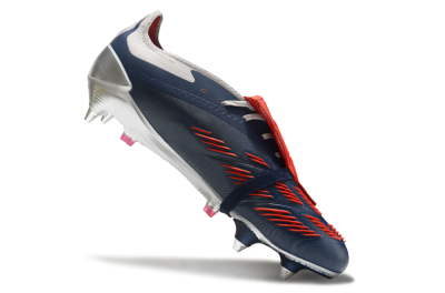 Adidas Predator Elite Foldover Tongue SG Football Boots - Silver/Blue/Red