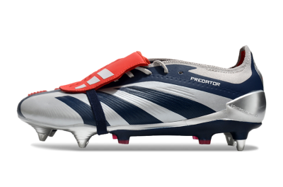 Adidas Predator Elite Foldover Tongue SG Football Boots - Silver/Blue/Red
