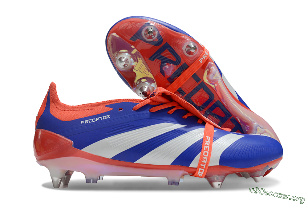 Adidas Predator Elite Foldover Tongue SG Football Boots - Blue/White/Red 2