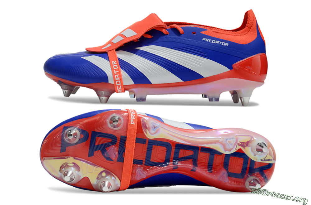 Adidas Predator Elite Foldover Tongue SG Football Boots - Blue/White/Red 1