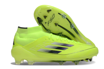 Adidas F50 Elite Mid FG Football Boots - Yellow/Blue/White