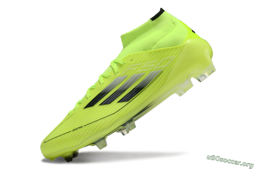 Adidas F50 Elite Mid FG Football Boots - Yellow/Blue/White 5
