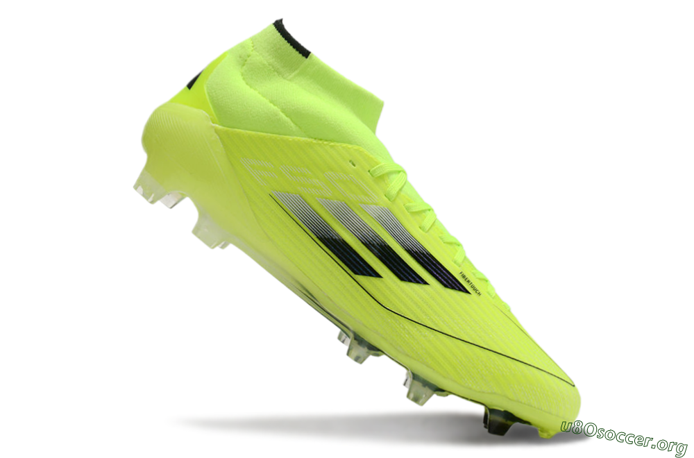 Adidas F50 Elite Mid FG Football Boots - Yellow/Blue/White 4