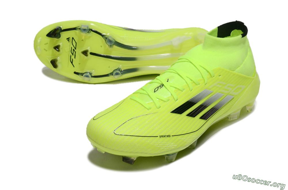 Adidas F50 Elite Mid FG Football Boots - Yellow/Blue/White 0