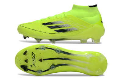 Adidas F50 Elite Mid FG Football Boots - Yellow/Blue/White