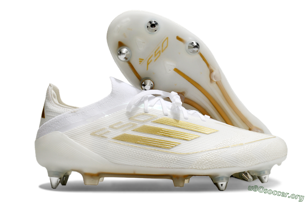 Adidas F50 Elite SG Football Boots - White/Gold 2
